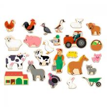 Puidust magnetid - Farm (24 tk.)