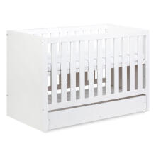 Klups Amelia Art.233081 White  Laste puidust võrevoodi 120x60 cm
