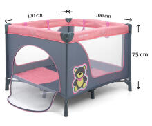 MILLY MALLY 3416 Fefewɔƒe MODZAKAÐEÐE Pink Bear