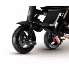 Bebe Basic Nova Gold Art.235558 Black Laste kolmerattaline lenkstangiga, katuse ja täispuhutavate ratastega