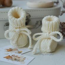 La Bebe™ Lambswool Natural Eco Socks/Booties Art.236716 Natural wool socks/boots for newborns 1 piece