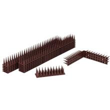 Lindude vastased ogad Springos GA0018, pruun plastist ogade riba, 12 tk
