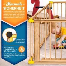 Kidu® Wood Playpen XXL  Art.237351 White/Natural