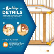 Kidu® Wood Playpen XXL  Art.237353 Black