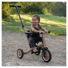 Little Dutch Pushbar Tricycle 4 in 1 Lio Art.T6080.MACCHIATO Laste kolmerattaline käepidemega