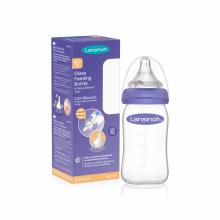Lansinoh GLASS Feeding Bottle with NaturalWave® Teat  Art.77240 Glass Nuɖuɖu Tutu 160 ml + No Dzɔdzɔme / Ƒutsotsoe