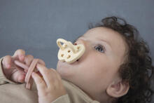 Hevea Round Stars Moon  Art.239412 Space Black Natural Rubber Pacifier
