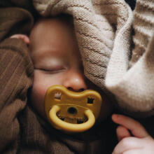 Hevea Natural Rubber Pacifier Round Art.239423 Moss Green/Deep Forest Natural Rubber Pacifier