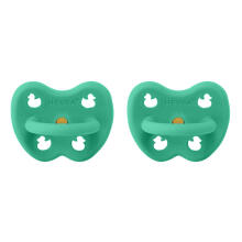 Hevea Natural Rubber Pacifier Round Art.239427 Pop Of Green  Natural Rubber Pacifier