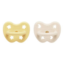 Hevea Natural Rubber Pacifier Anatomical Art.239433 Pale Butter/Milky White Natural Rubber Pacifier