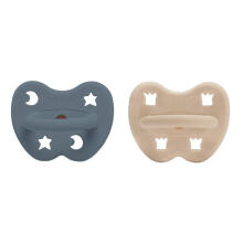 Hevea Natural Rubber Pacifier Anatomical Art.239436 Sand/Ocean Blue Natural Rubber Pacifier