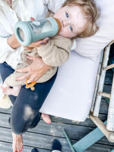 Hevea Glass Baby Bottle Wide Neck Art.478611 Seafoam Blue Lutipudel 250ml