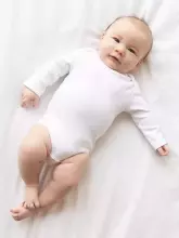 La Bebe™ NO Baby Body Art.239962 White Бодик из 100% мягкого хлопка с длинным рукавом