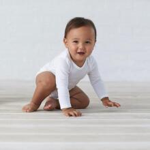 La Bebe™ NO Baby Body Art.239963 White 100% soft cotton long sleeve bodysuit