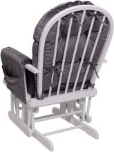 Mendler Relaxing Rocking Chair Art.HWC-C76 Velvet Grey Kiiktool söötmiseks