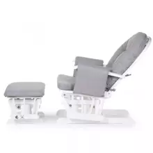 Mendler Relaxing Rocking Chair Art.HWC-C76 Velvet Grey Kiiktool söötmiseks