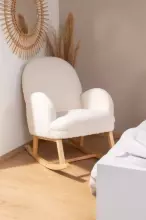 Childhome Rocking Chair Art.BB65182 Teddy Of White  Kiiktool söötmiseks