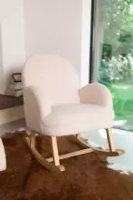 Childhome Rocking Chair Art.BB65182 Teddy Of White  Kiiktool söötmiseks