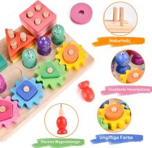 Wooderma Montessori Toy 3 in 1 Art.241381  Montessori puidust pusle