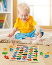 Coogam Magnetic Alphabet Numbers Fishing Game Art.241386   Montessori puidust pusle