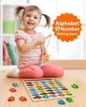 Coogam Magnetic Alphabet Numbers Fishing Game Art.241386   Montessori puidust pusle