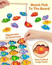 Coogam Magnetic Alphabet Numbers Fishing Game Art.241386   Montessori puidust pusle