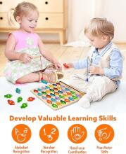Coogam Magnetic Alphabet Numbers Fishing Game Art.241386   Montessori puidust pusle