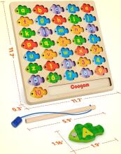 Coogam Magnetic Alphabet Numbers Fishing Game Art.241386   Montessori puidust pusle