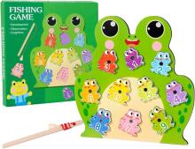 Generisch Magnetic Fishing Games Frog Art.241387 Montessori puidust pusle