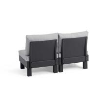 Garden sofa two-seater Elements 2 Seater gray/light gray