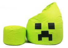 Qubo™  Drop Minecraft XL Art.241764 Apple Bean bag, Kott tool