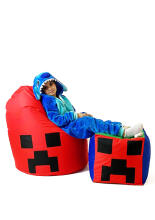 Qubo™  Drop Minecraft XL Art.241764 Apple Bean bag, Kott tool