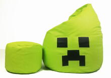 Qubo™  Drop Minecraft XL Art.241765 Сranberry Bean bag, Kott tool