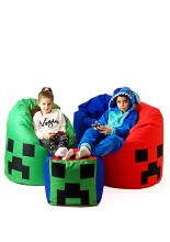 Qubo™  Drop Minecraft XL Art.241765 Сranberry Bean bag, Kott tool