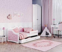 AJK Lili 1608 Crystal Art.241948 Light Pink Noorte voodi 180x80 cm