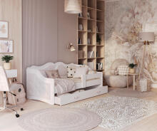 AJK Lili 1608 Crystal Art.241948 White Noorte voodi 180x80 cm