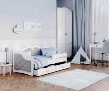 AJK Lili 1608 Crystal Art.241949 Grey Noorte voodi 180x80 cm