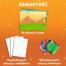 TREFL 62606 Skillmatics Foil Modzakaɖeɖe Dinosaur Anyigba