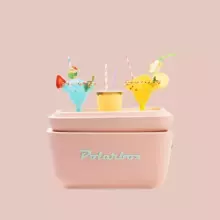 Polarbox Cool Box Retro Cooler Art.244394 Cyan – Baby rose