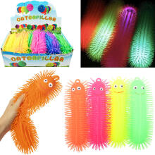 I-Toys Antistress Stretchy Capillar Led Art.244858 Hõõguv Caterpillar stressi leevendav mänguasi