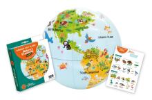 CALY Inflatable globe-ball Lãwo na vidzĩwo, 30 cm