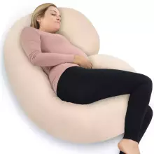 La Bebe™ Maternity Pillow Sì - Duo Art.287550 Linen fabric, grey with pattern. Multifunctional maternity pillow with memory foam filling