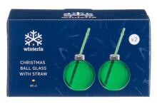 Winteria Kristmas bɔl glass kple gbe 2 pcs 40 cl amadede dzẽ