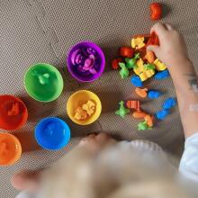 WOOPIE Montessori Hehenana Fefe Amadedewo ƒe Ðoɖowɔɖi Dinosaurs 56 pcs.