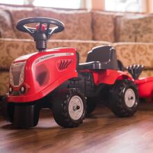 FALK Vidzĩ Mac Cormick Red Tractor kple Trailer + kpeɖeŋutɔ tso ƒe 1