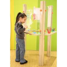 CLASSIC WORLD EDU Transparent Easel Acrylic Board XXL Aɖaŋudɔwo ƒe Dɔwɔƒe 3in1