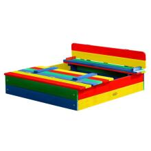 AXI Wooden Sandbox Ella Rainbow Covered with Benches