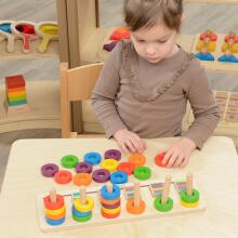 MASTERKIDZ Puzzle Nusɔsrɔ̃ Xexlẽ kple Amadedewo Montessori Sorter