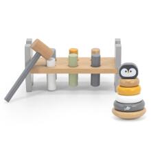 VIGA PolarB Ðoɖo Ati Piramid + Penguin Hammer Punch Montessori
