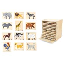 VIGA Ati Puzzle Set 12 Puzzles Montessori Lãwo + Tsitrenu